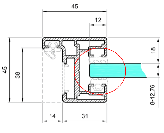 Pakningssæt 02 profiler OFC-4 skinner CLM