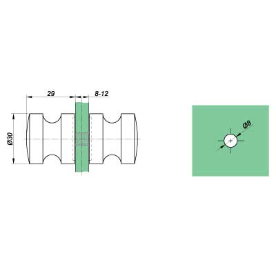 Håndtag 2 til brusedør
