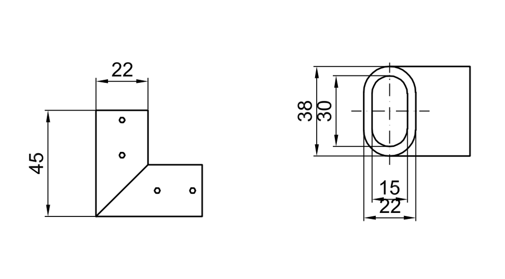 Hjørne samling 90°