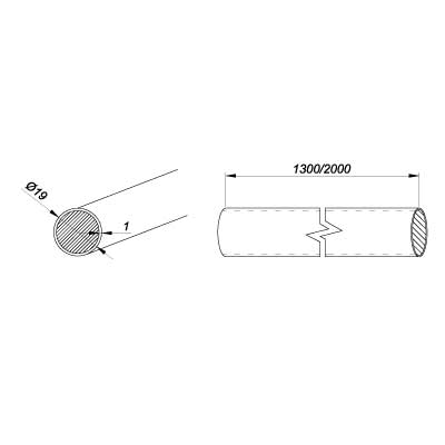 Stabiliseringsrør ø19 mm