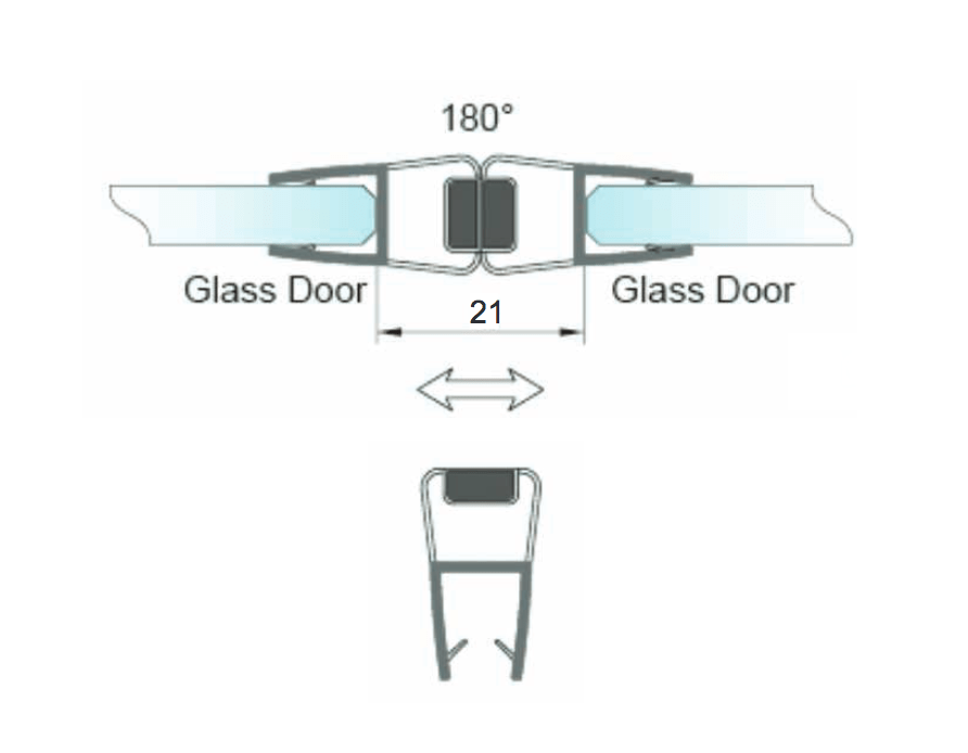 Magnettætningslister 180°