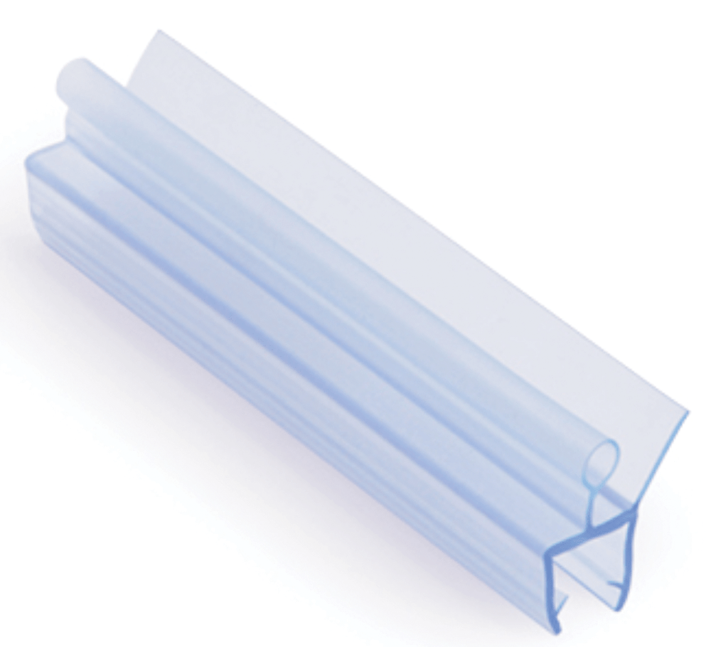 Gennemsigtig tætningsliste til mellem brusedør og gulv