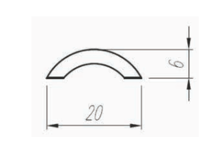 Vandspærre i alu tætning ved brusekabine 2400mm