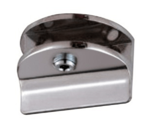 Glashyldeholder til 6-10 mm glas børstet og poleret stål effekt