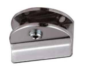 Glashyldeholder til 6-10 mm glas børstet og poleret stål effekt