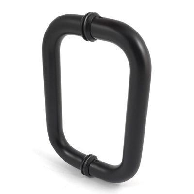 Bøjlegreb sort til glasdør Ø19