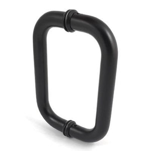 Bøjlegreb sort til glasdør Ø19