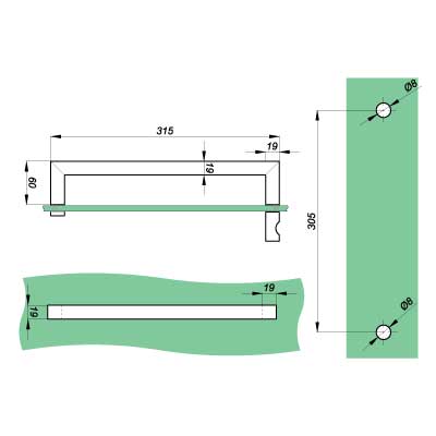 Håndklædeholder med dørknop