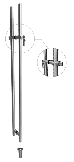 TT Dørgreb rundt rør med lås