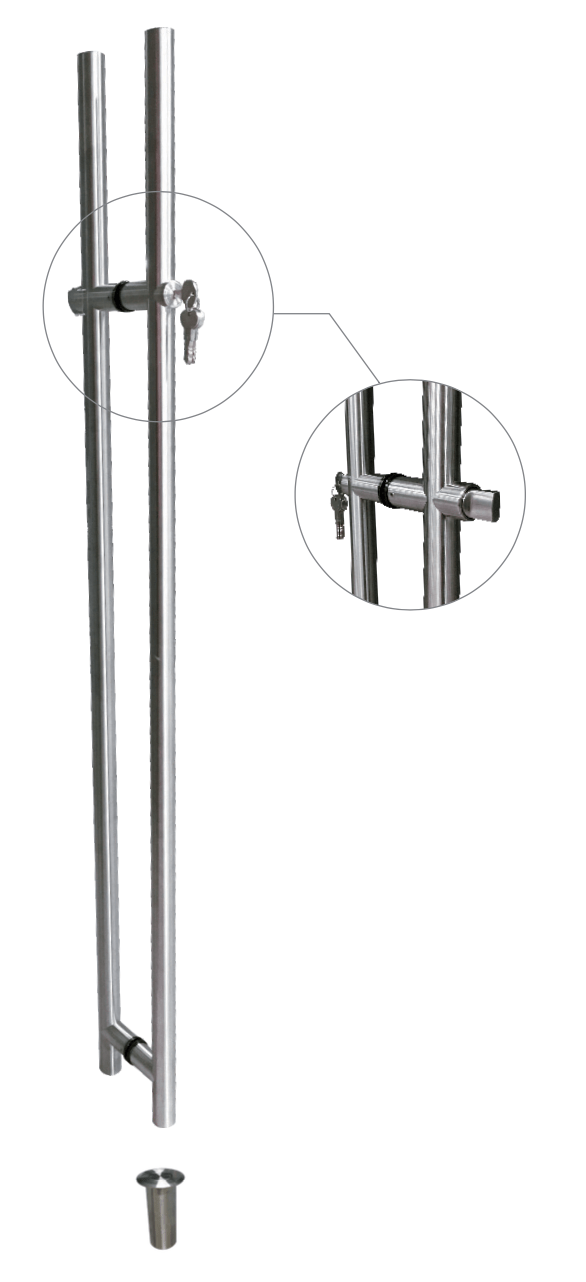 TT Dørgreb rundt rør med lås