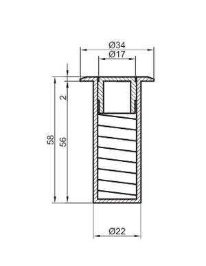 TT Dørgreb firkantet rør med lås