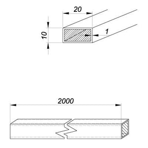 Rør til stabiliseringsstang 10x20 mm