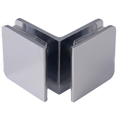 Fastglasbeslag glas/glas 45mm x 45mm 90°