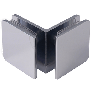 Fastglasbeslag glas/glas 45mm x 45mm 90°