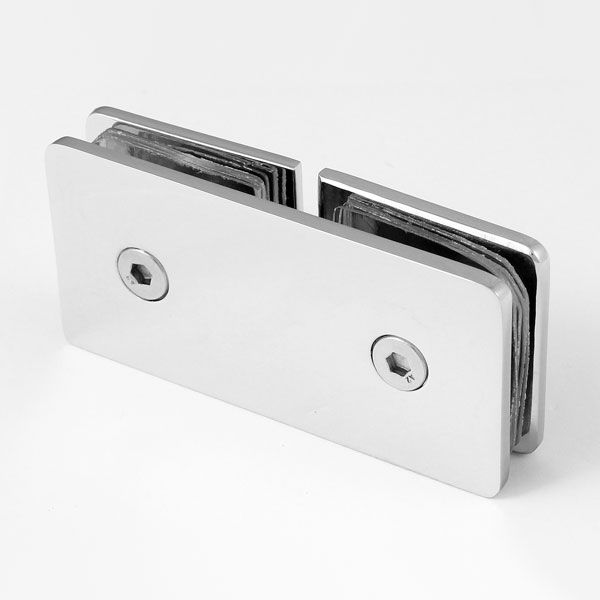 Fastglasbeslag glas/glas 45mm x 45mm 180°