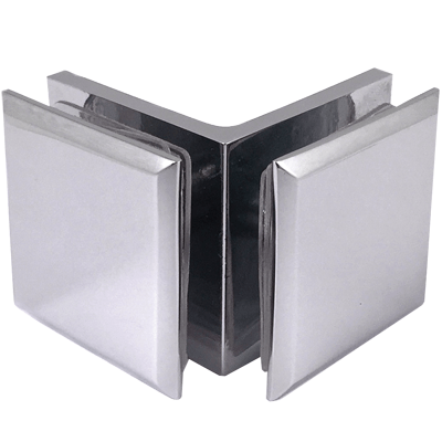 Fastglasbeslag glas/glas 45mm x 45mm 90°