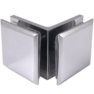 Fastglasbeslag glas/glas 45mm x 45mm 90°