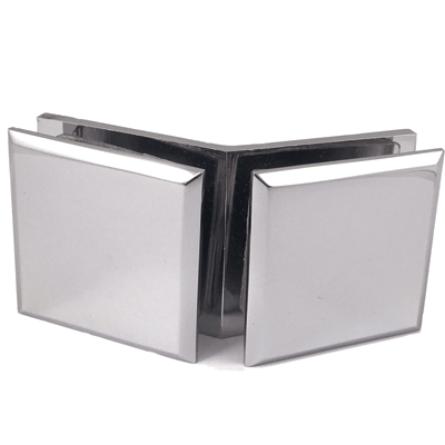 Fastglasbeslag glas/glas 45mm x 45mm 135°