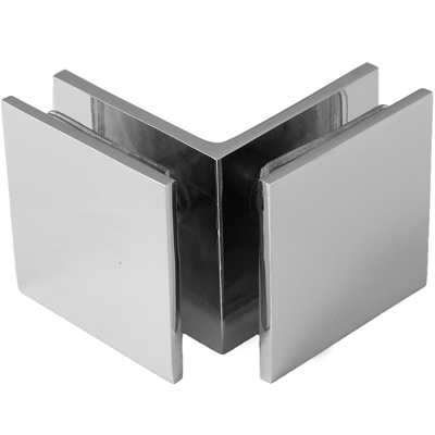 Fastglasbeslag væg/glas 45mm x 45mm 90°