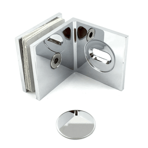 Fastglasbeslag glas/glas 45mm x 45mm 90°