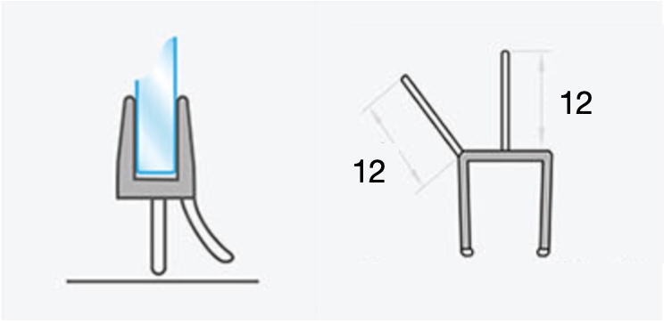 Tætningsliste transparent med læbe og vandnæse