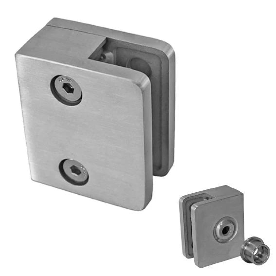 Firkantet glasklemme Model 21 til 8 mm glas