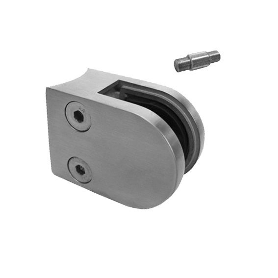 Halvrund glasklemme Model 20 til 8 mm glas