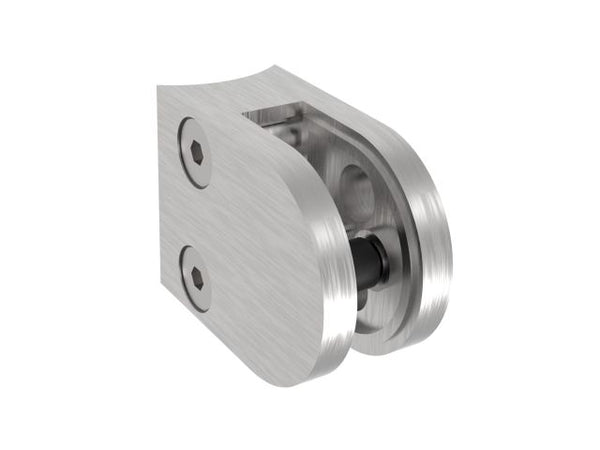 Halvrund glasklemme Model 20 til 8 mm glas