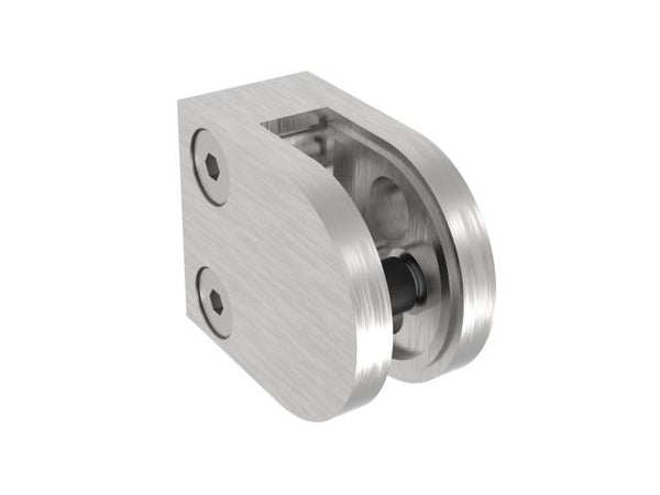 Halvrund glasklemme Model 20 til 8 mm glas