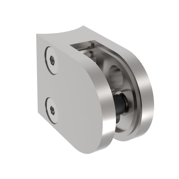 Halvrund glasklemme Model 20 til 8 mm glas