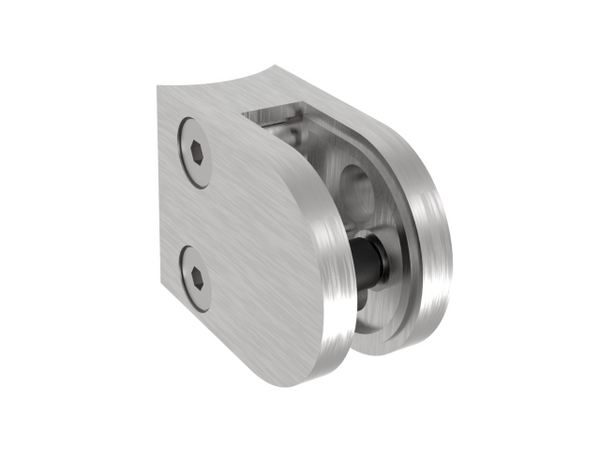 Halvrund glasklemme Model 20 til 8 mm glas