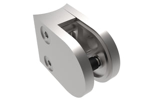 Halvrund glasklemme Model 20 til 8 mm glas