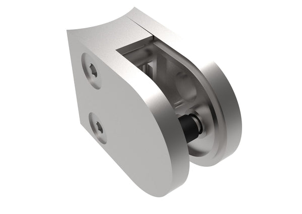 Halvrund glasklemme Model 20 til 8 mm glas