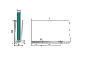 Topmonteret værnprofil