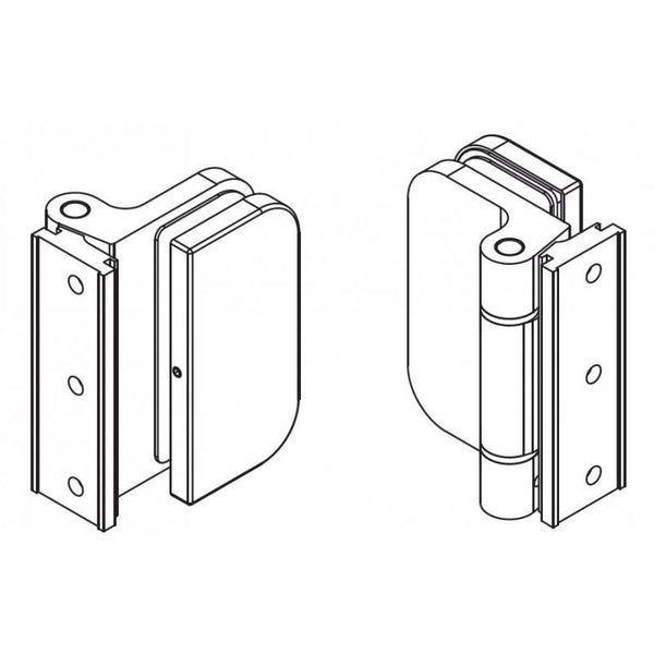 Profilhængsel til OFC dørkarme i sort
