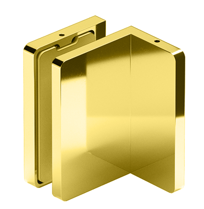 Holder til glas brusevæg VERONA SLIM 90° vinkel i guld