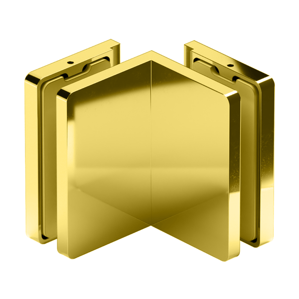 Holder til glas brusevæg VERONA SLIM 90° vinkel i guld